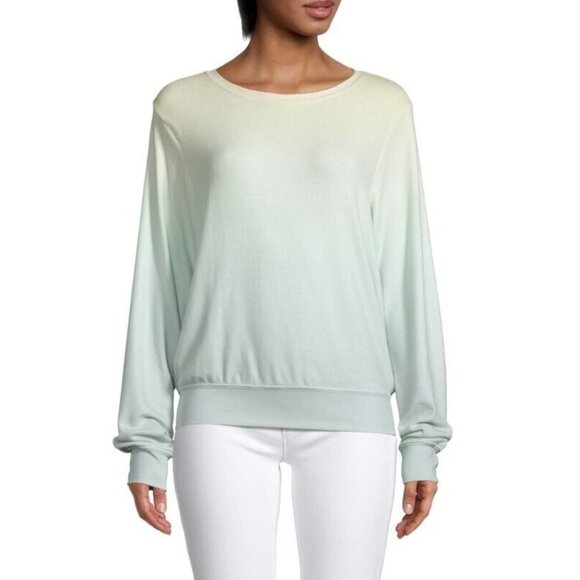 NWT Wildfox XL Shore Ombre Yellow Green Baggy Beach Jumper Sweatshirt 115757 - Picture 1 of 2